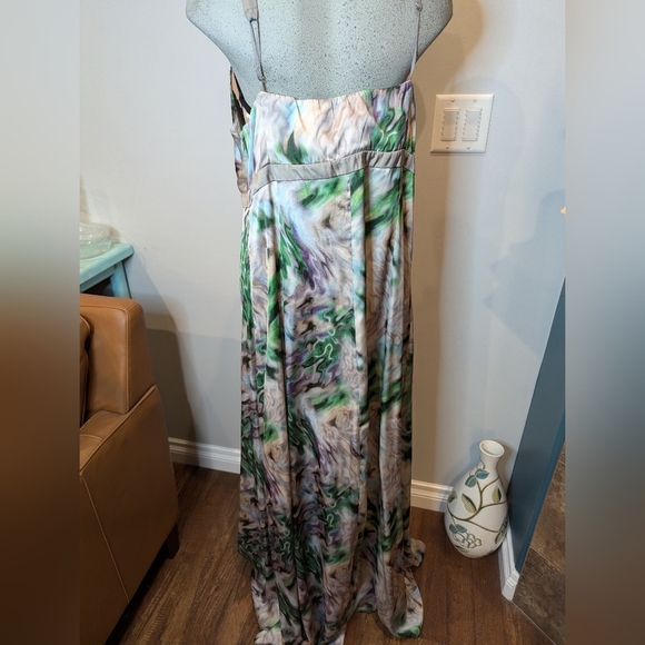 Elegant Multicolor Maxi Lisa Australia cocktail Dress Size 16 tall - Picture 7 of 14
